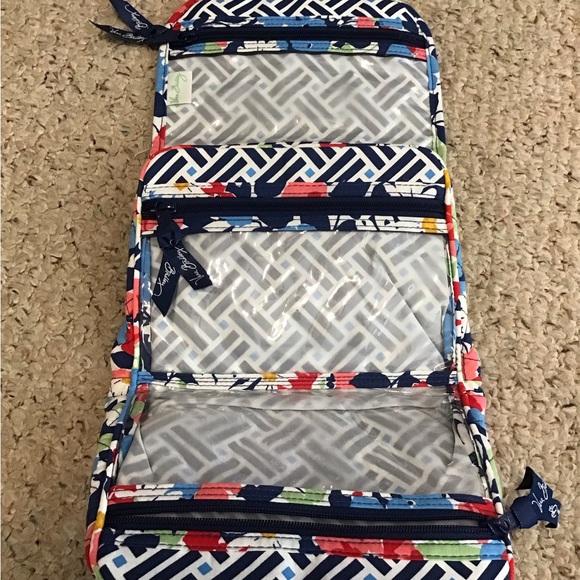 VERA BRADLEY SUMMER COTTAGE TRAVEL BAG TOILETRY MAKE UP JEWELRY GUC - Picture 3 of 3